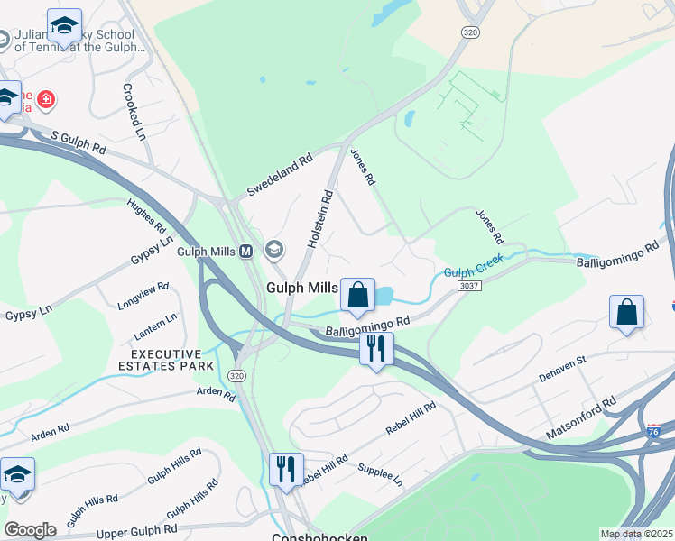 map of restaurants, bars, coffee shops, grocery stores, and more near 1000 Boxwood Court in King of Prussia