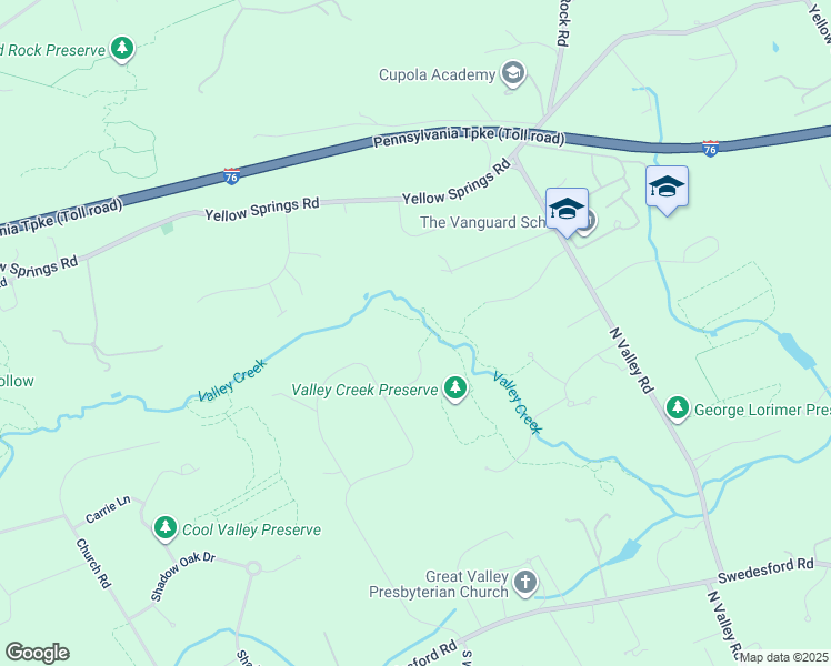 map of restaurants, bars, coffee shops, grocery stores, and more near 6 Hayfield Road in Malvern