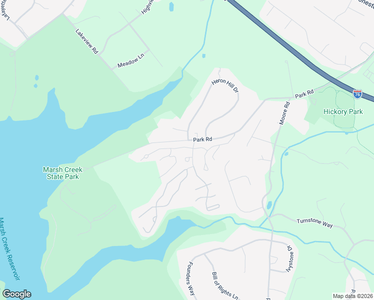 map of restaurants, bars, coffee shops, grocery stores, and more near 210 Harbour Ridge Lane in Downingtown