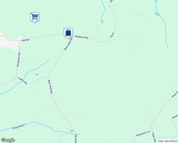 map of restaurants, bars, coffee shops, grocery stores, and more near Wallace Road in Lancaster County