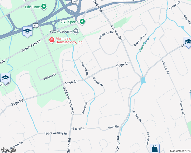 map of restaurants, bars, coffee shops, grocery stores, and more near 795 Mancill Road in Wayne