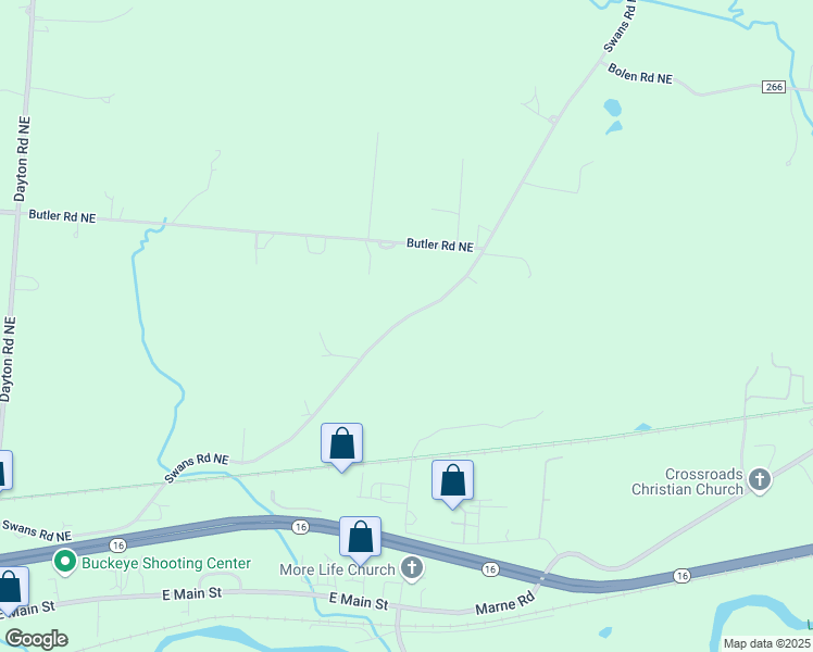 map of restaurants, bars, coffee shops, grocery stores, and more near 846 Swans Road Northeast in Newark