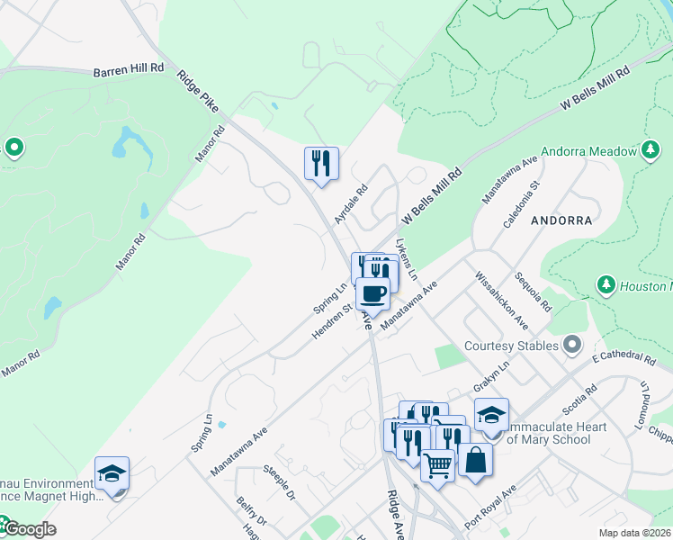 map of restaurants, bars, coffee shops, grocery stores, and more near in Philadelphia