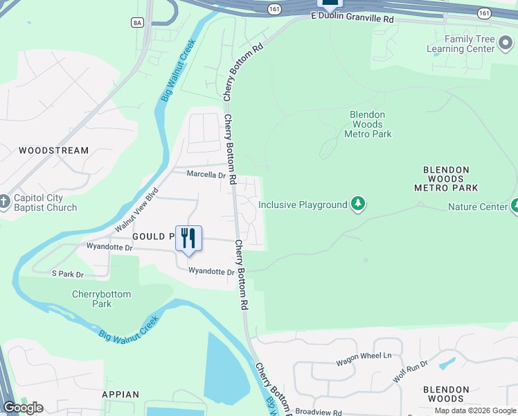 map of restaurants, bars, coffee shops, grocery stores, and more near 5700 Blendon Valley Drive in Columbus