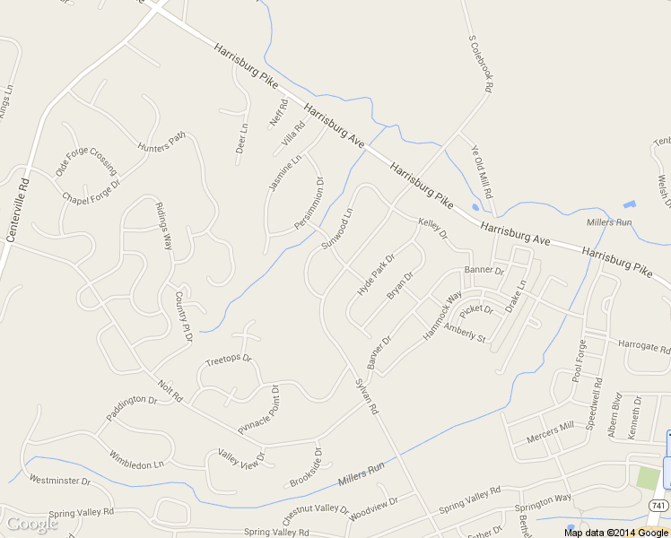 map of restaurants, bars, coffee shops, grocery stores, and more near 1110 Sweetbriar Way in Lancaster