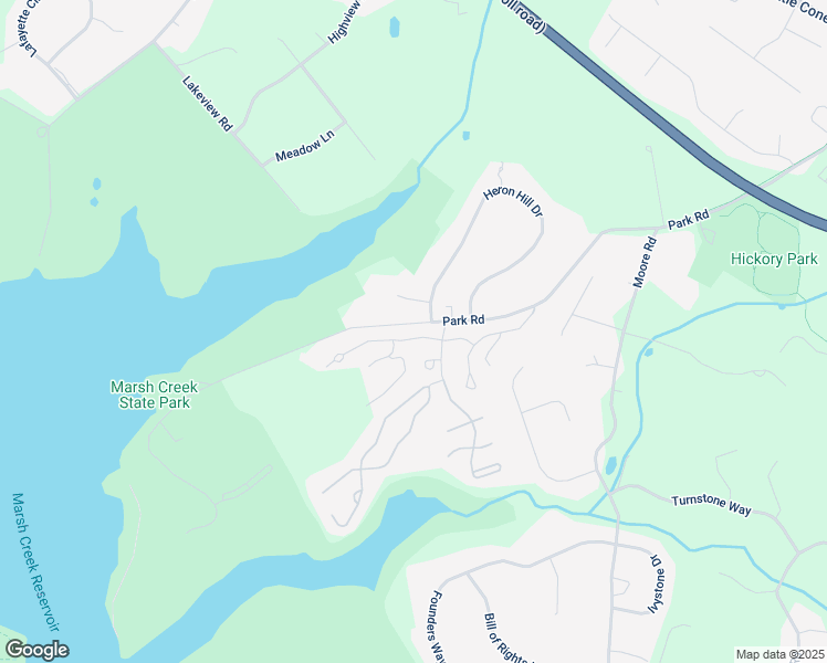 map of restaurants, bars, coffee shops, grocery stores, and more near 402 Harbour Ridge Lane in Downingtown