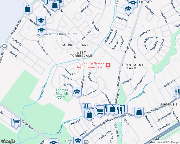 map of restaurants, bars, coffee shops, grocery stores, and more near 3526 East Crown Avenue in Philadelphia