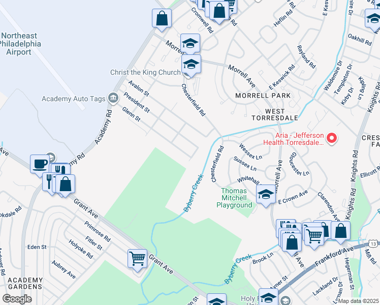 map of restaurants, bars, coffee shops, grocery stores, and more near 3769 Glenn St in Philadelphia