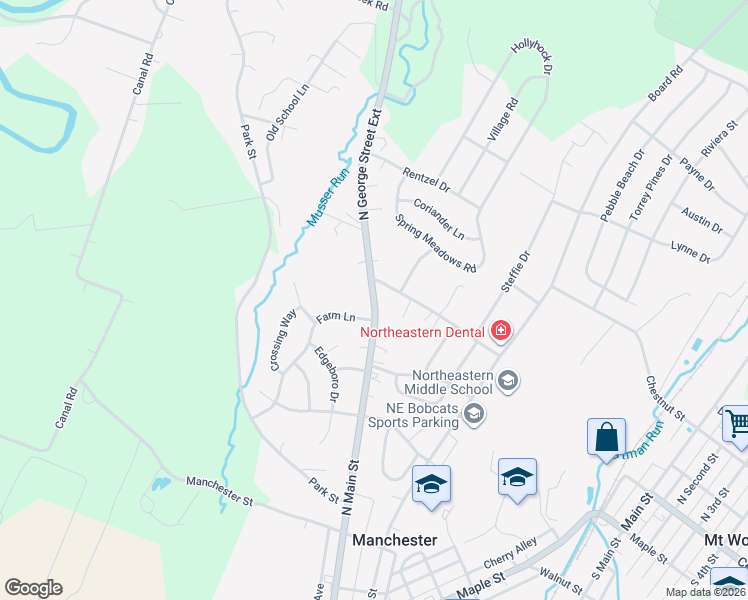 map of restaurants, bars, coffee shops, grocery stores, and more near in Manchester