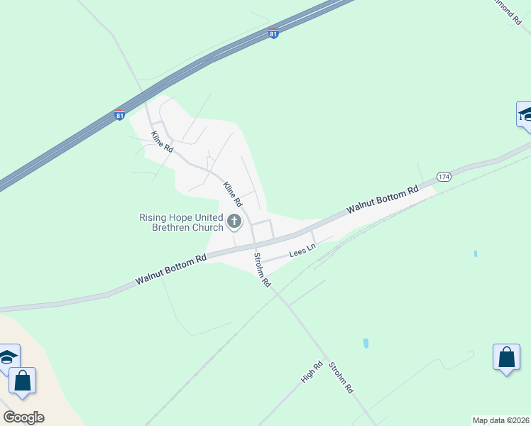 map of restaurants, bars, coffee shops, grocery stores, and more near 11 Victoria Court in Shippensburg