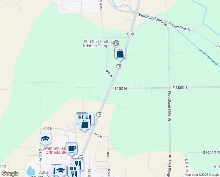 map of restaurants, bars, coffee shops, grocery stores, and more near 1088 South State Road in Salem