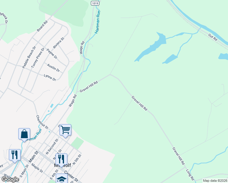 map of restaurants, bars, coffee shops, grocery stores, and more near in Mount Wolf