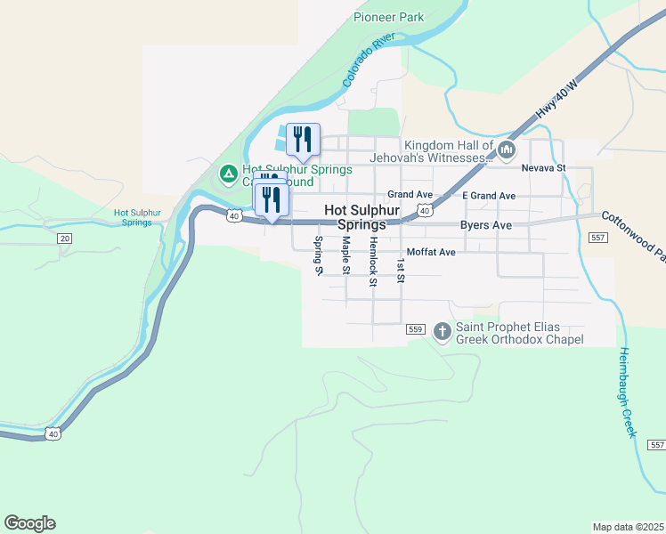 map of restaurants, bars, coffee shops, grocery stores, and more near 323 Sumner Avenue in Parshall