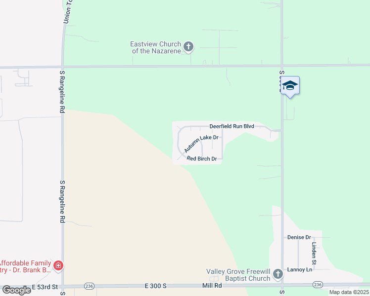 map of restaurants, bars, coffee shops, grocery stores, and more near 2568 Autumn Lake Drive in Anderson