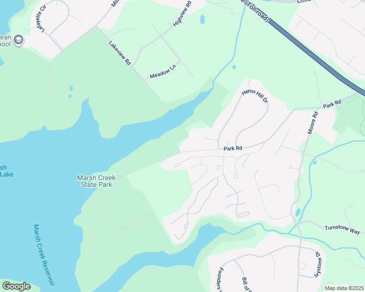 map of restaurants, bars, coffee shops, grocery stores, and more near 570 Park Road in Downingtown