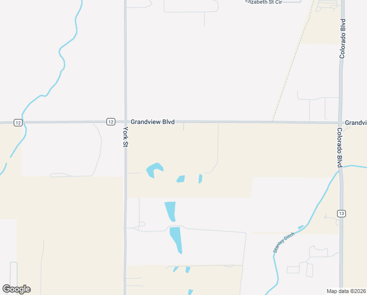 map of restaurants, bars, coffee shops, grocery stores, and more near 5294 Grandview Boulevard in Dacono