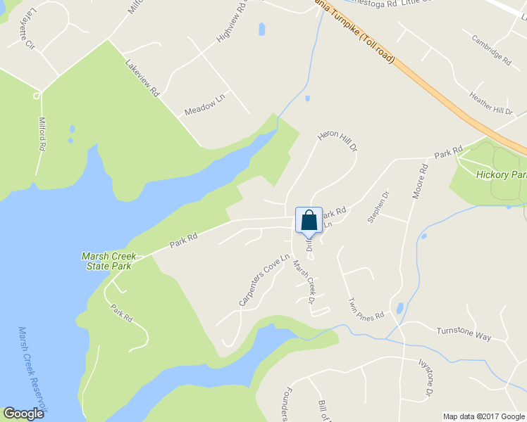 map of restaurants, bars, coffee shops, grocery stores, and more near 4 Watercroft Circle in Downingtown