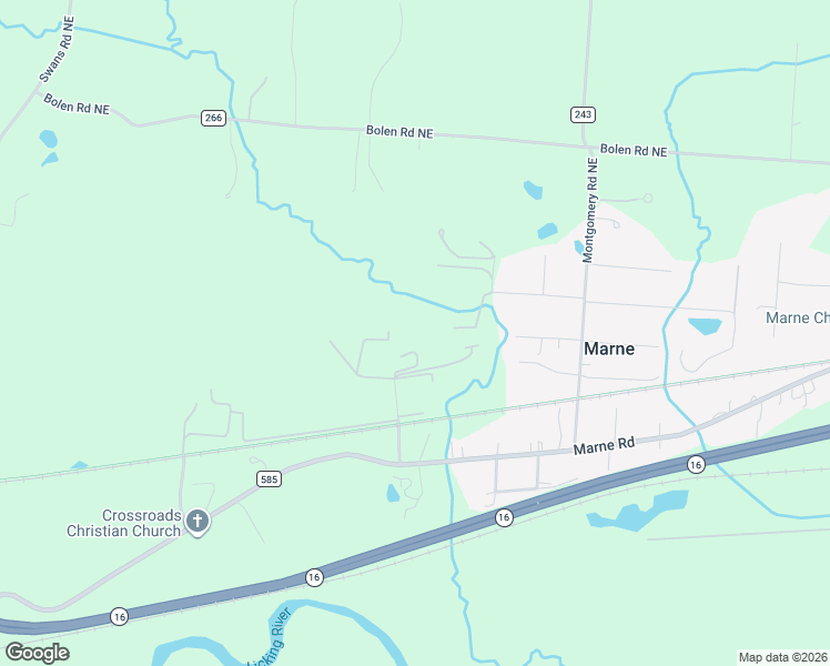 map of restaurants, bars, coffee shops, grocery stores, and more near 12139 Miller Ranch Road Northeast in Newark