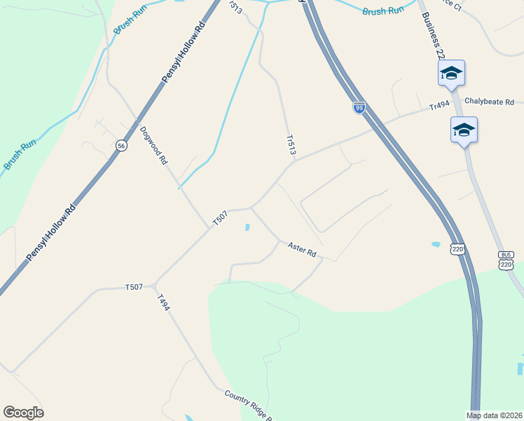 map of restaurants, bars, coffee shops, grocery stores, and more near 1218 Country Ridge Road in Bedford