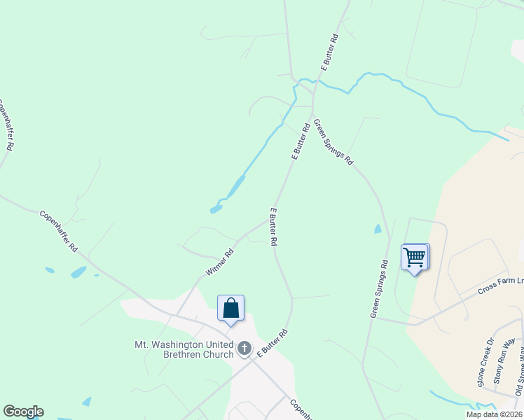 map of restaurants, bars, coffee shops, grocery stores, and more near 310 East Butter Road in York