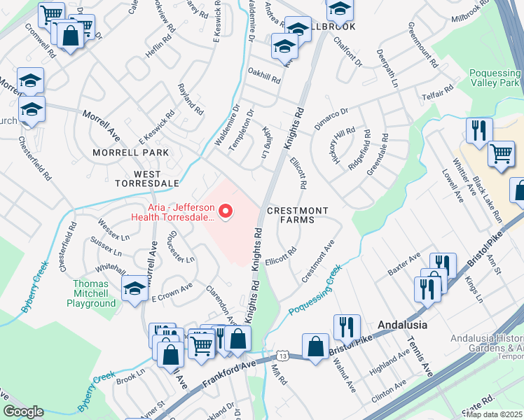 map of restaurants, bars, coffee shops, grocery stores, and more near in Philadelphia