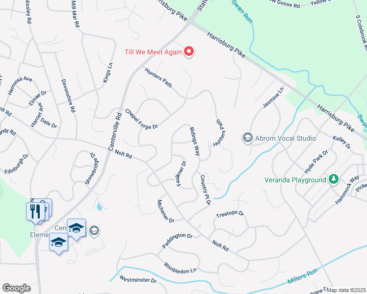 map of restaurants, bars, coffee shops, grocery stores, and more near 206 Fleming Place in Lancaster