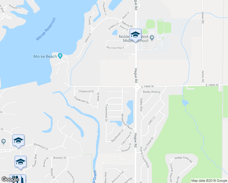 map of restaurants, bars, coffee shops, grocery stores, and more near 7614 Hollow Reed Court in Noblesville