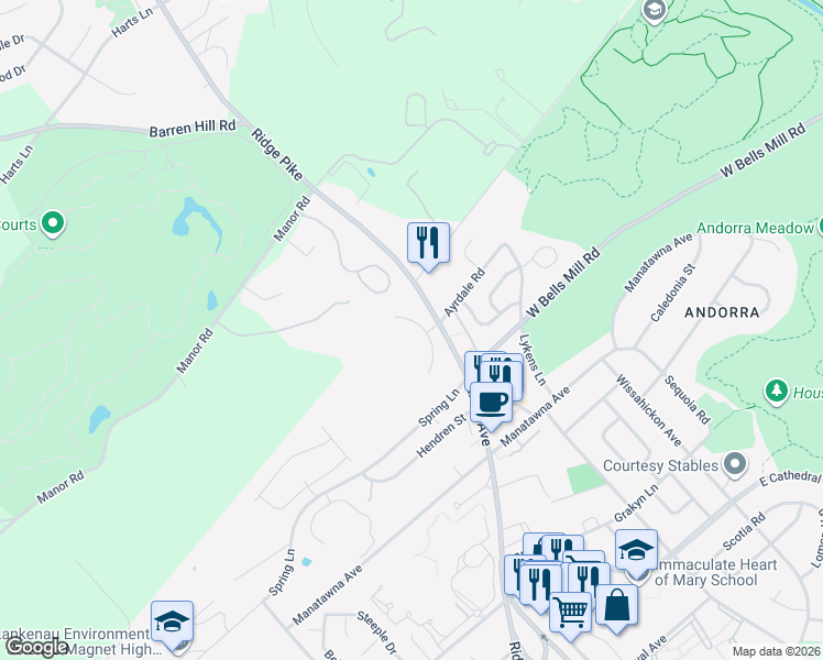 map of restaurants, bars, coffee shops, grocery stores, and more near in Philadelphia