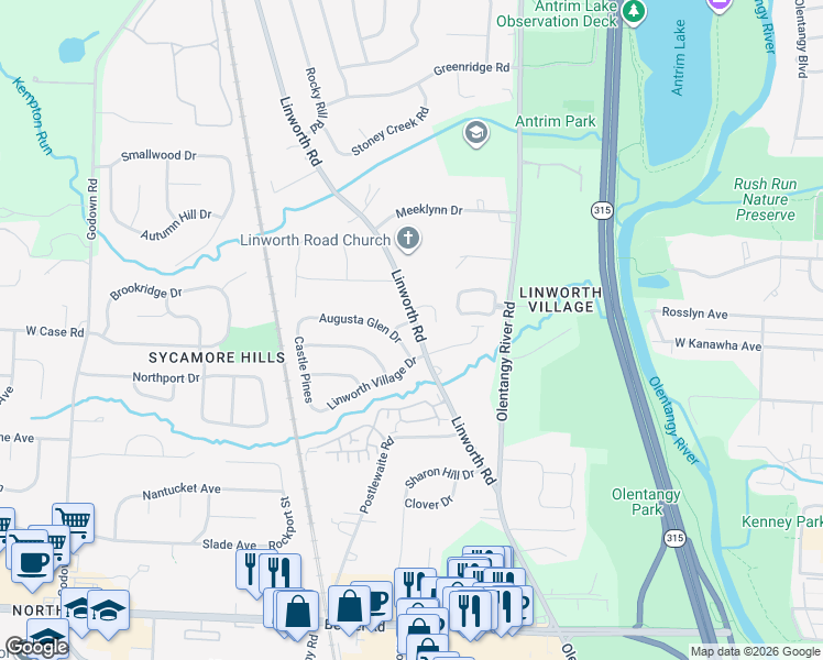 map of restaurants, bars, coffee shops, grocery stores, and more near 897 Mendes Ct in Columbus