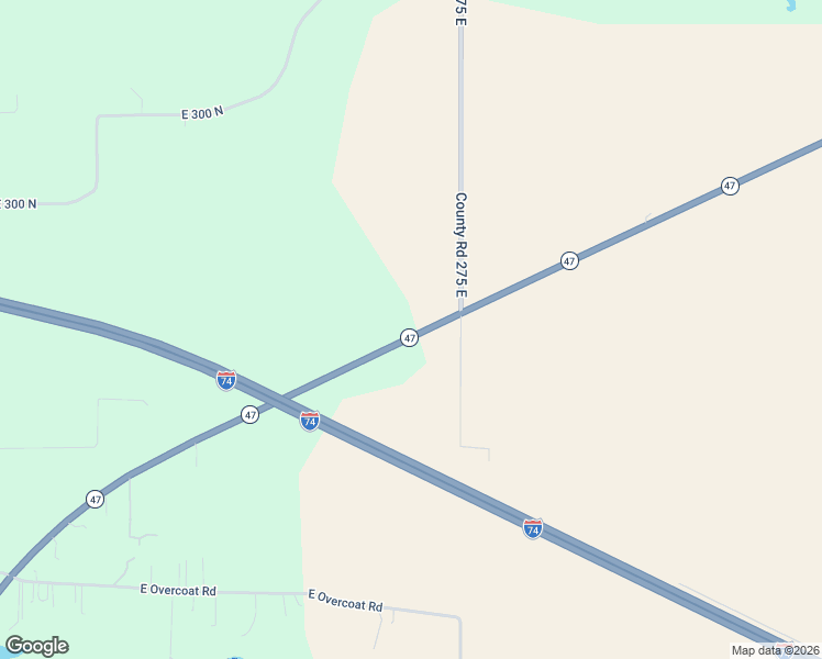 map of restaurants, bars, coffee shops, grocery stores, and more near 2229 Indiana 47 in Crawfordsville