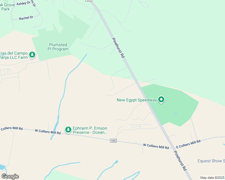 map of restaurants, bars, coffee shops, grocery stores, and more near 703 County Road 539 in Plumsted Township