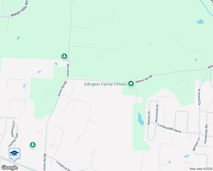 map of restaurants, bars, coffee shops, grocery stores, and more near 3160 Milner Road in Granville