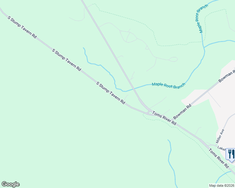 map of restaurants, bars, coffee shops, grocery stores, and more near 595 South Stump Tavern Road in Jackson Township