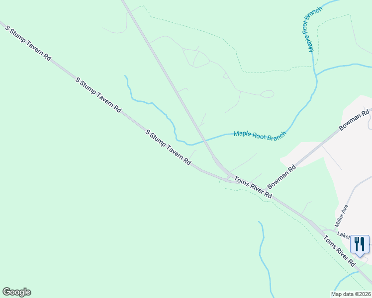map of restaurants, bars, coffee shops, grocery stores, and more near 595 South Stump Tavern Road in Jackson Township