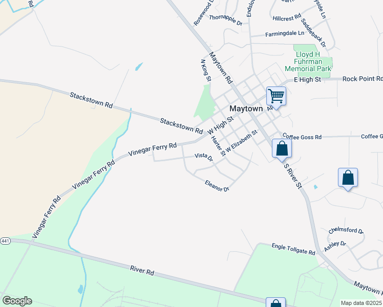 map of restaurants, bars, coffee shops, grocery stores, and more near 42 Vista Drive in Marietta