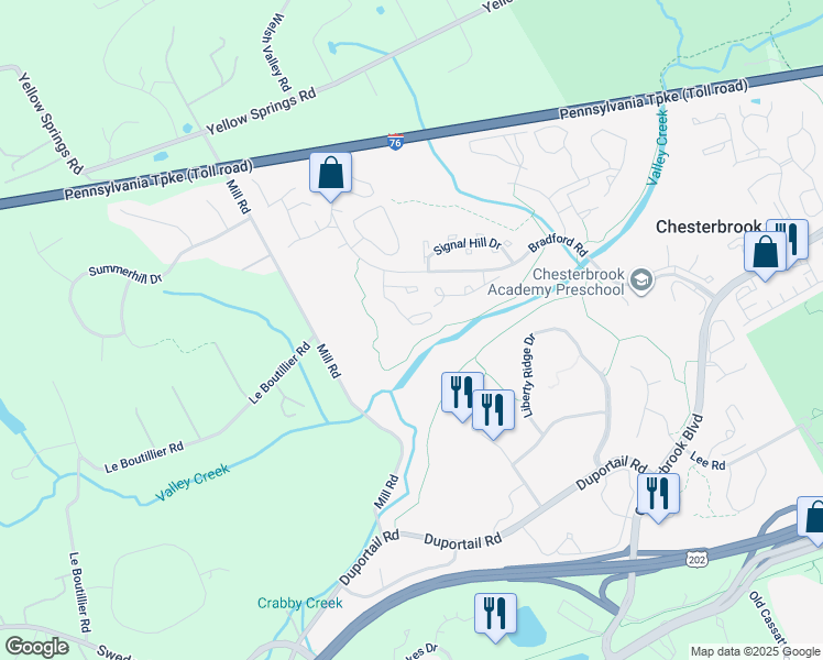 map of restaurants, bars, coffee shops, grocery stores, and more near 38 Newport Drive in Wayne