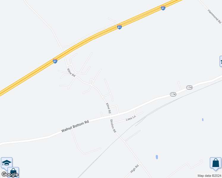 map of restaurants, bars, coffee shops, grocery stores, and more near 21 Victoria Court in Shippensburg