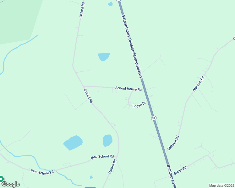 map of restaurants, bars, coffee shops, grocery stores, and more near 40 School House Road in Gardners