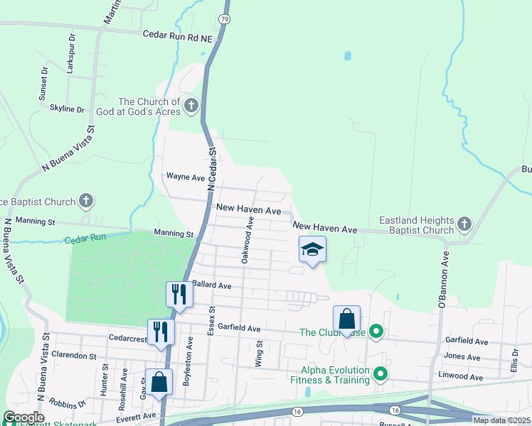 map of restaurants, bars, coffee shops, grocery stores, and more near 473 New Haven Avenue in Newark