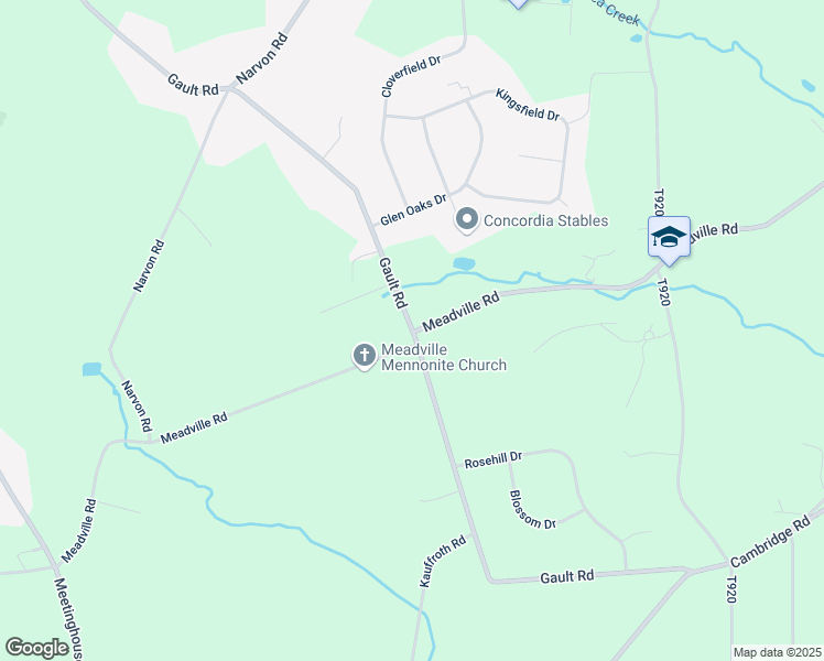 map of restaurants, bars, coffee shops, grocery stores, and more near 589 Gault Road in Gap