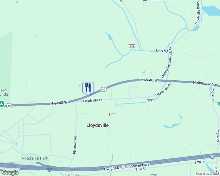 map of restaurants, bars, coffee shops, grocery stores, and more near 67737 Lloydsville Street in Saint Clairsville