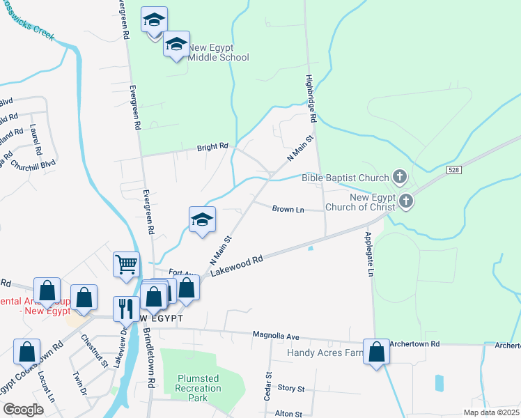 map of restaurants, bars, coffee shops, grocery stores, and more near 1 Brown Lane in Plumsted
