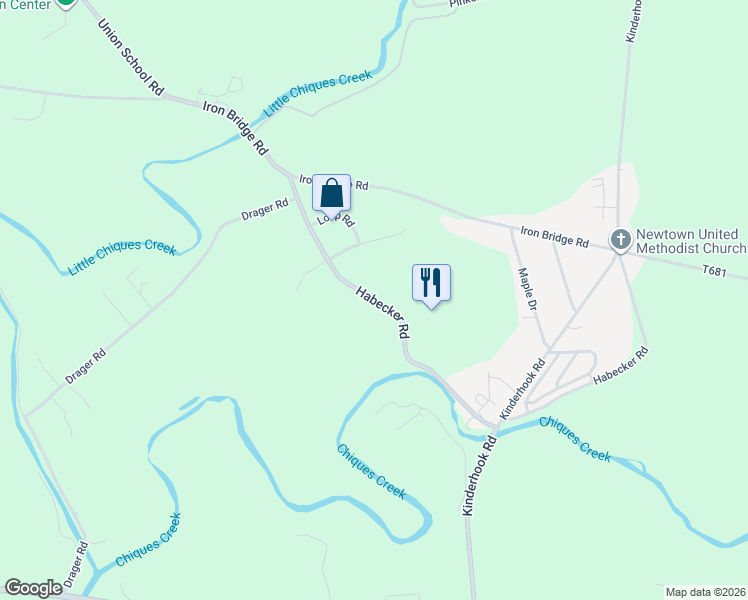 map of restaurants, bars, coffee shops, grocery stores, and more near 1402 Habecker Road in Columbia