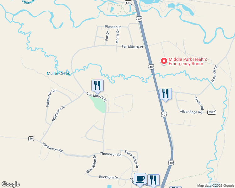 map of restaurants, bars, coffee shops, grocery stores, and more near 833 Saddle Ridge Cir in Granby