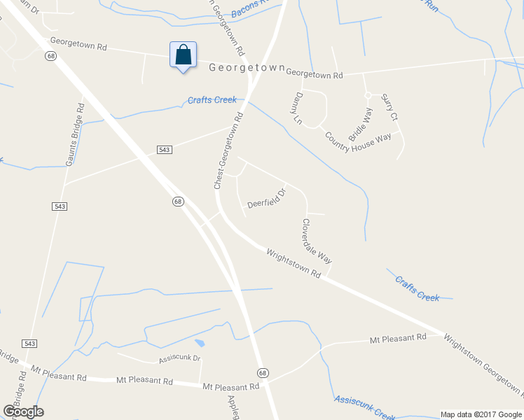 map of restaurants, bars, coffee shops, grocery stores, and more near 4 Deerfield Drive in Mansfield