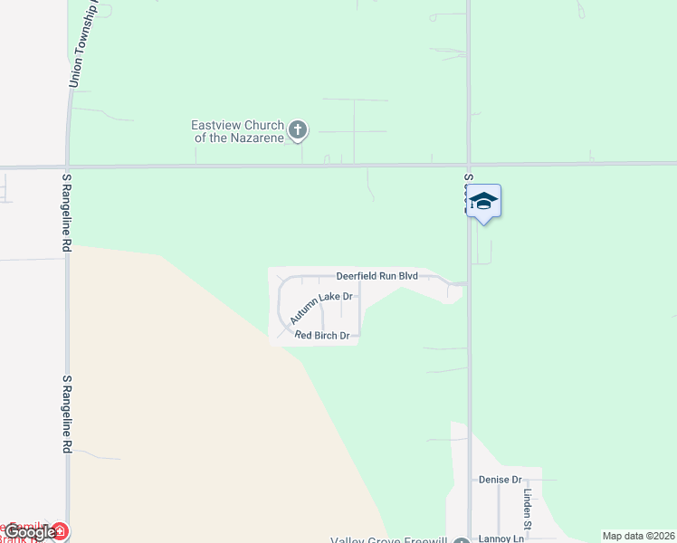 map of restaurants, bars, coffee shops, grocery stores, and more near 2678 Deerfield Run Boulevard in Anderson