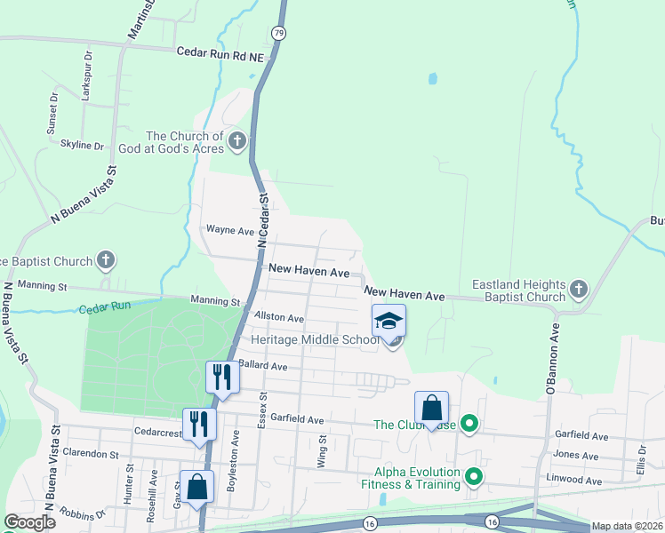 map of restaurants, bars, coffee shops, grocery stores, and more near 473 New Haven Avenue in Newark
