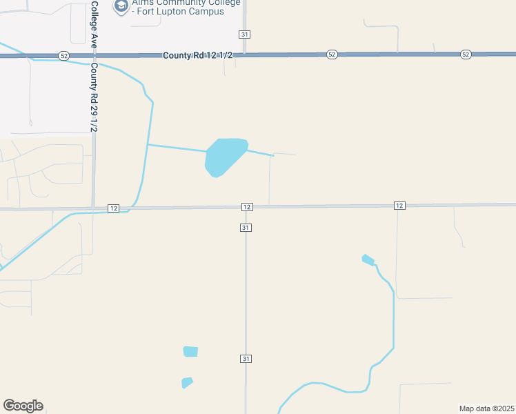 map of restaurants, bars, coffee shops, grocery stores, and more near County Road 12 in Fort Lupton