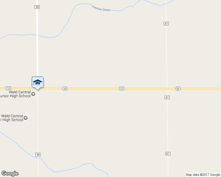 map of restaurants, bars, coffee shops, grocery stores, and more near 29370 State Highway 52 in Keenesburg