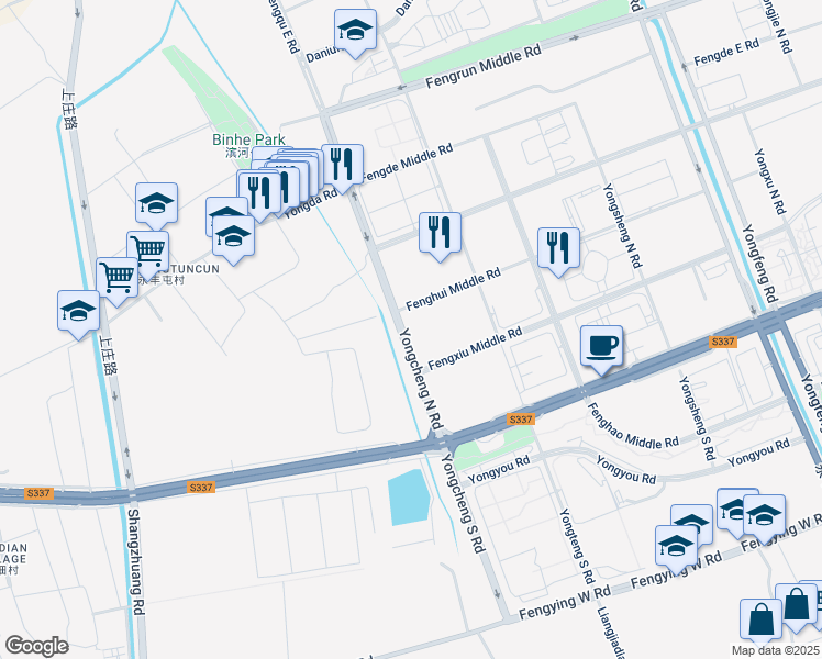 map of restaurants, bars, coffee shops, grocery stores, and more near in 